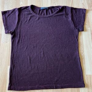 3/$15 Burgundy brandy melville tee one size